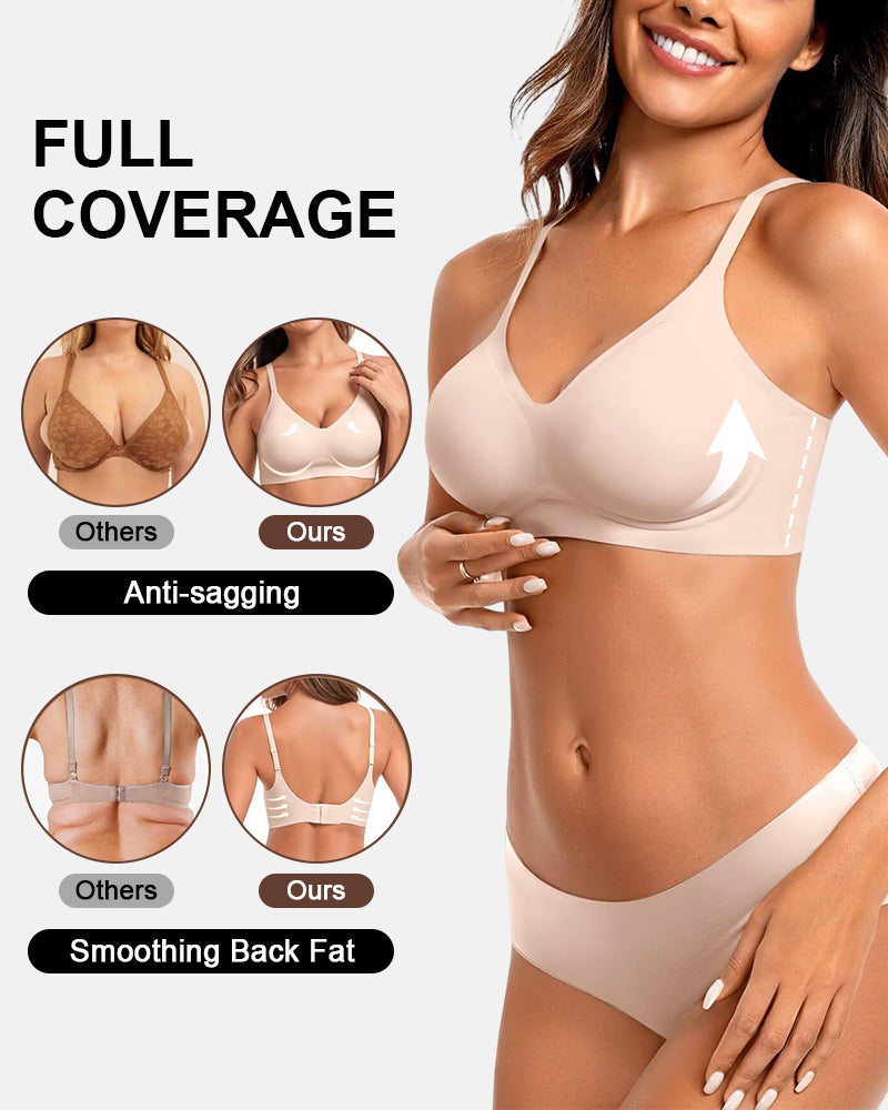 Seamless Wireless Push Up Bra Soft Full Coverage Bralette