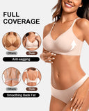 Seamless Wireless Push Up Bra Soft Full Coverage Bralette