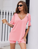Casual Oversized 2-Piece Pajamas Lounge Set