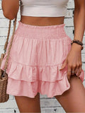 New Summer Casual Loose Ruffles High Waist Skirts Shorts