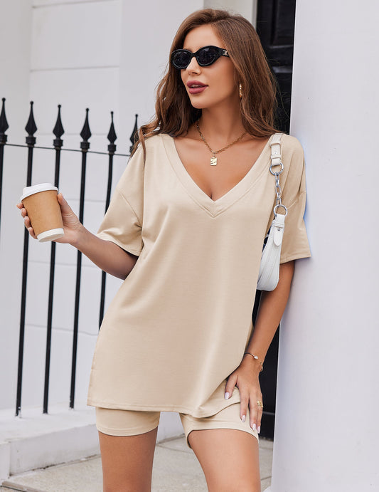 Casual Oversized 2-Piece Pajamas Lounge Set