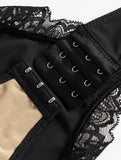 Deep-V Neck Lace Thong Bodysuit