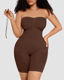 Strapless Tummy Control Seamless Bodysuit with Removable Straps