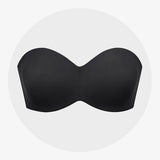 Full Support Non-Slip Convertible Bandeau Bra-Black