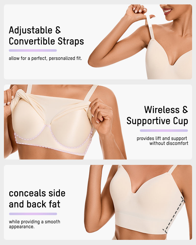 Supportive Comfort Convertible Seamless Push Up Bra