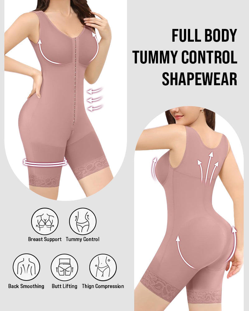 Double Compression Tummy Control Post Surgery Full Body Shapewear