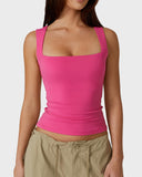 Snatched Square Neck Double-Layer Tank Tops (Buy 1 Get 1 Free)