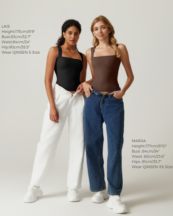 Snatched Square Neck Double-Layer Tank Tops (Buy 1 Get 1 Free)