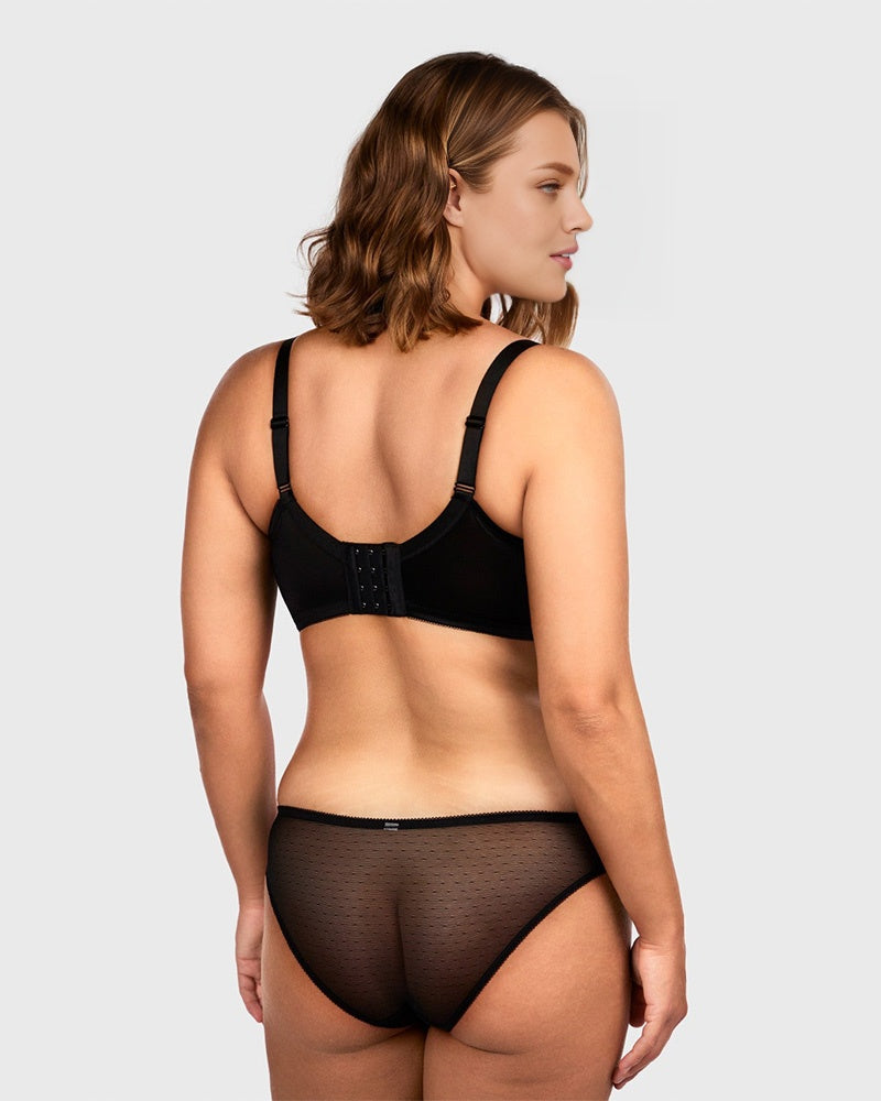 Full Coverage Lifting Floral Lace Minimizer Bra