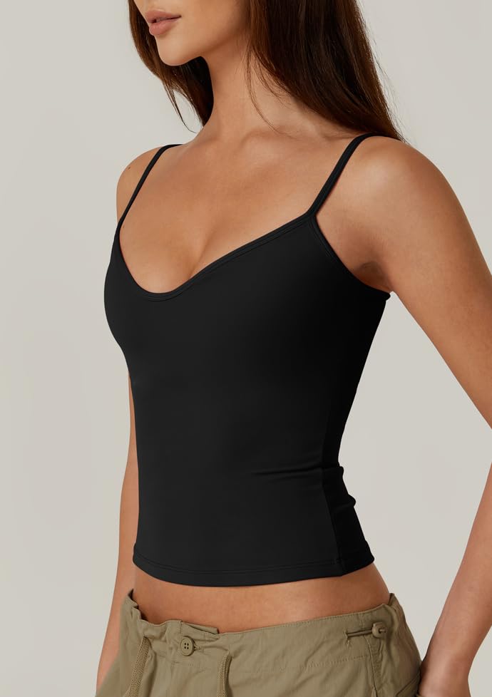 Womens Spaghetti Strap Sweetheart Neck Sleeveless Top Slim Fit Going Out Camisole