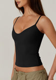 Womens Spaghetti Strap Sweetheart Neck Sleeveless Top Slim Fit Going Out Camisole
