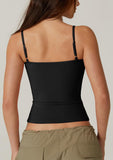 Womens Spaghetti Strap Sweetheart Neck Sleeveless Top Slim Fit Going Out Camisole