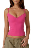 Womens Spaghetti Strap Sweetheart Neck Sleeveless Top Slim Fit Going Out Camisole
