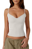 Womens Spaghetti Strap Sweetheart Neck Sleeveless Top Slim Fit Going Out Camisole