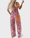 Breezy Slimming Floral Print Wide-Leg Jumpsuit
