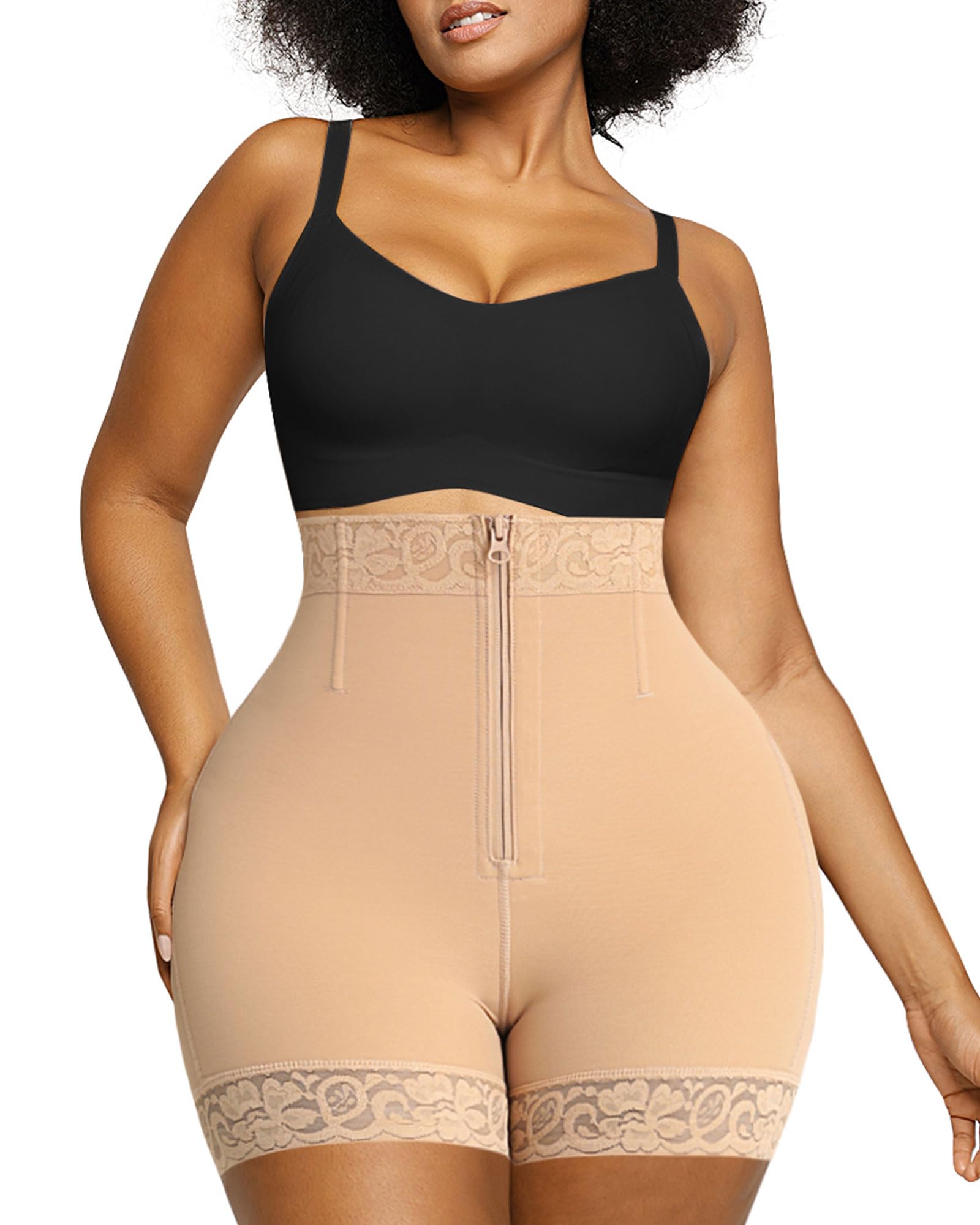 Waist Cincher With Hook Zipper Closure Body Shaper Wear