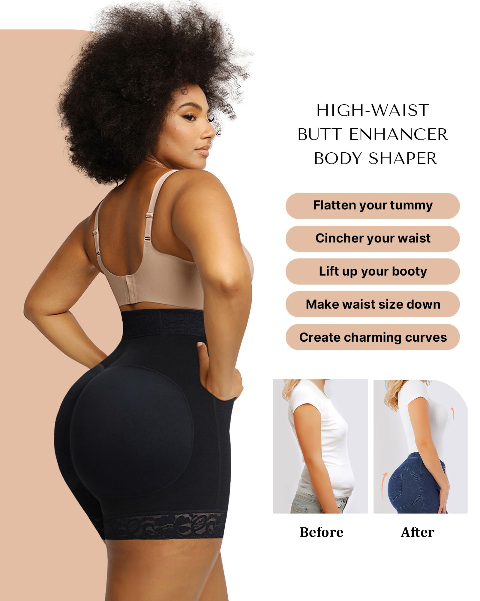 Waist Cincher With Hook Zipper Closure Body Shaper Wear