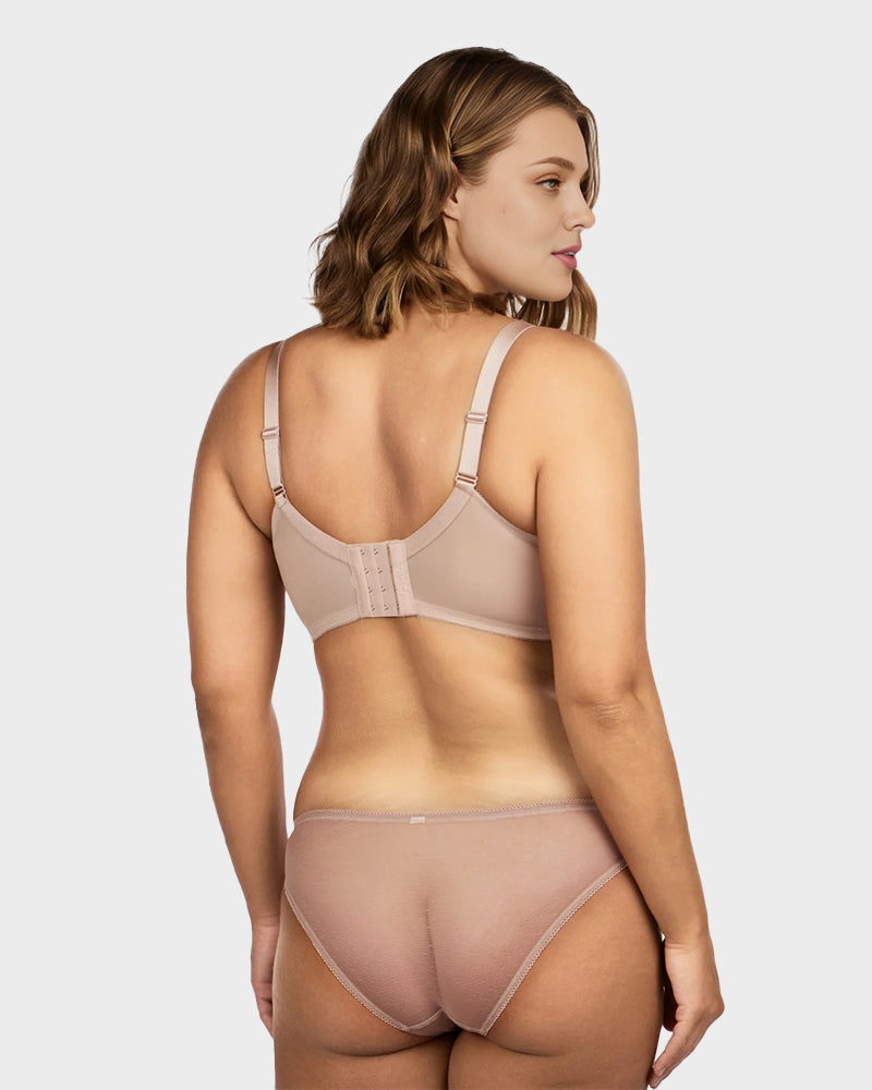 Full Coverage Lifting Floral Lace Minimizer Bra