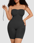 Strapless Tummy Control Seamless Bodysuit with Removable Straps