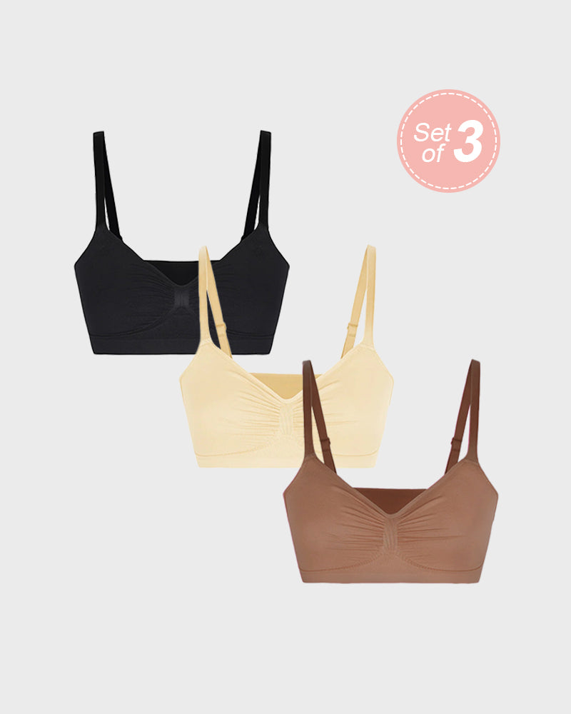 Full Coverage Seamless Natural Lift Bra-3 Pack
