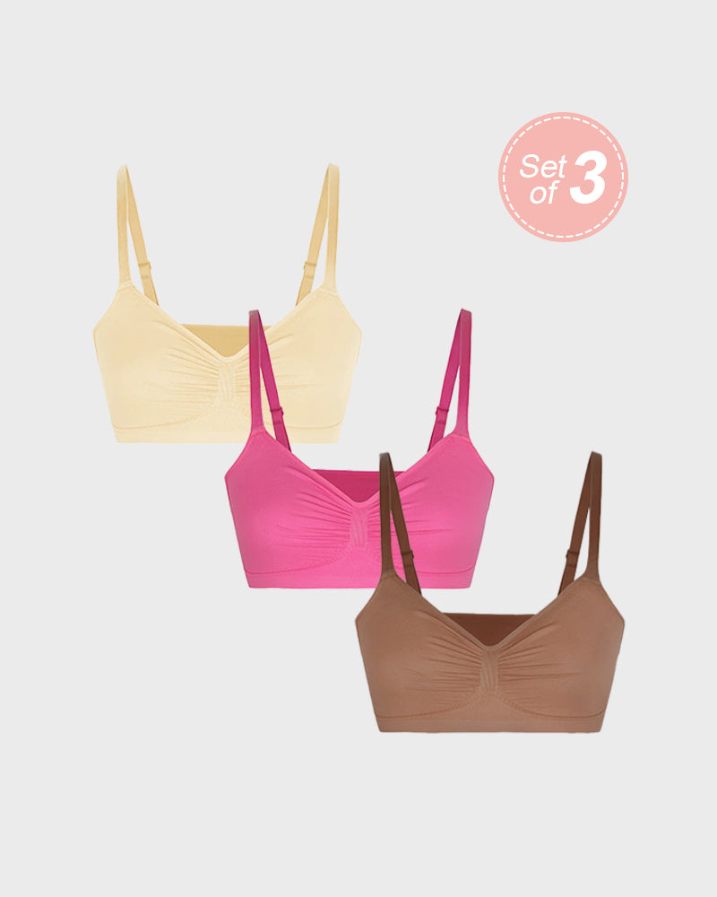 Full Coverage Seamless Natural Lift Bra-3 Pack