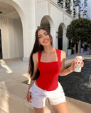 3 Piece Sexy Ribbed Strappy Bodysuit Tummy Control Set