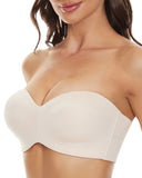 Full Support Non-Slip Convertible Bandeau Bra-Black