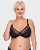Full Coverage Lifting Floral Lace Minimizer Bra