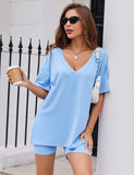 Casual Oversized 2-Piece Pajamas Lounge Set