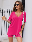 Casual Oversized 2-Piece Pajamas Lounge Set