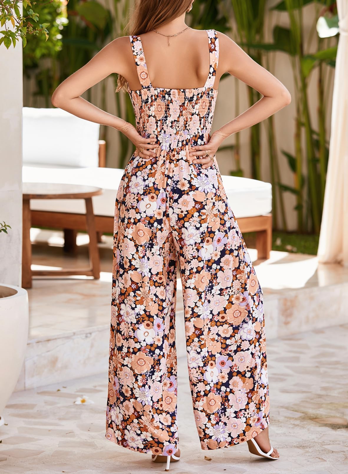 Breezy Slimming Floral Print Wide-Leg Jumpsuit