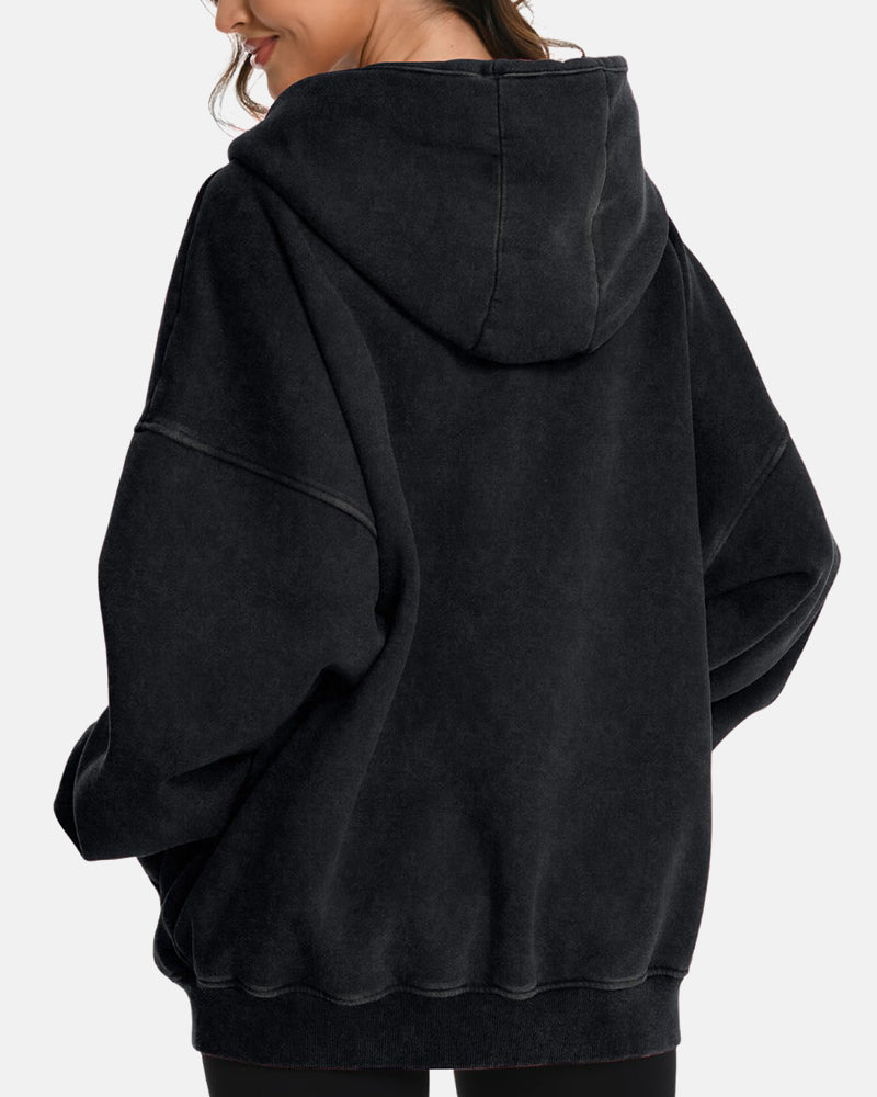 The Cloud Unisex Acid-Wash Zip-Up Hoodie