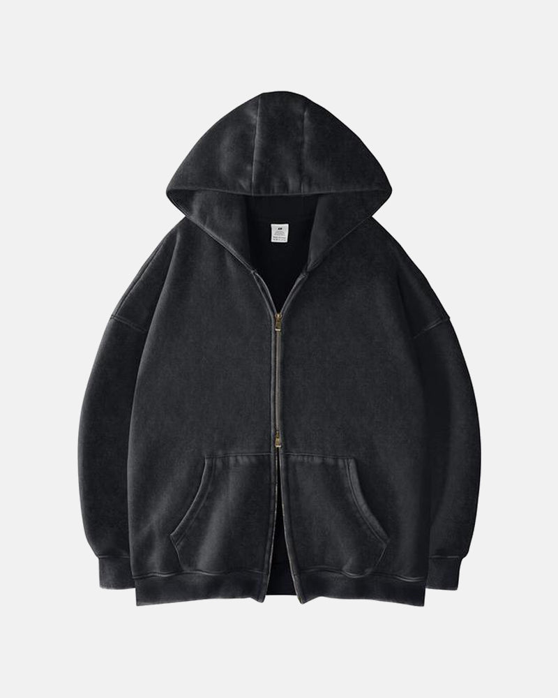 The Cloud Unisex Acid-Wash Zip-Up Hoodie