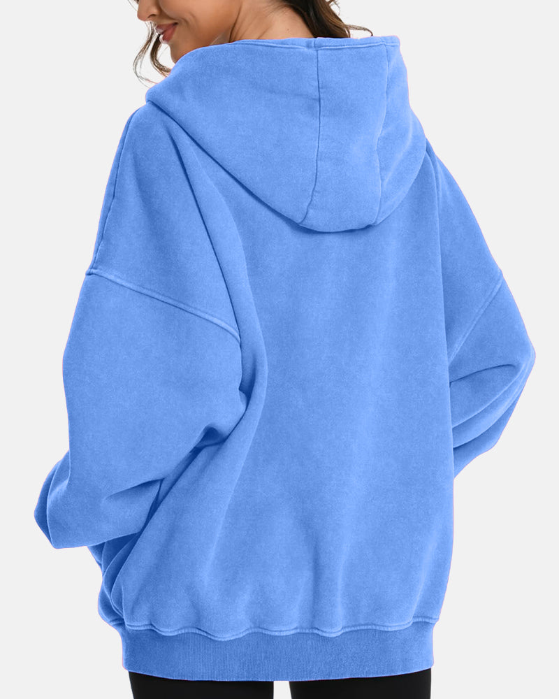 The Cloud Unisex Acid-Wash Zip-Up Hoodie