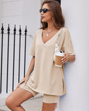 Casual Oversized 2-Piece Pajamas Lounge Set