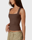 Snatched Square Neck Double-Layer Tank Tops (Buy 1 Get 1 Free)