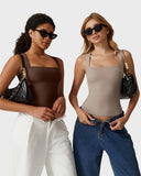 Snatched Square Neck Double-Layer Tank Tops (Buy 1 Get 1 Free)