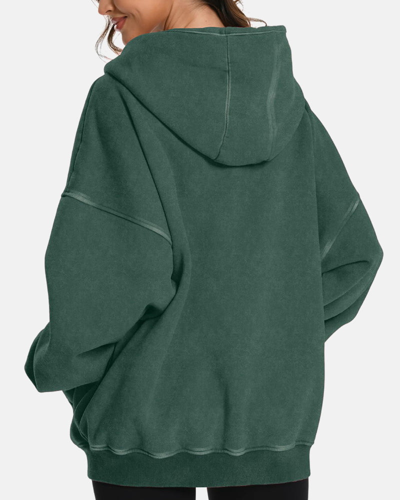 The Cloud Unisex Acid-Wash Zip-Up Hoodie