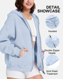 The Cloud Unisex Acid-Wash Zip-Up Hoodie