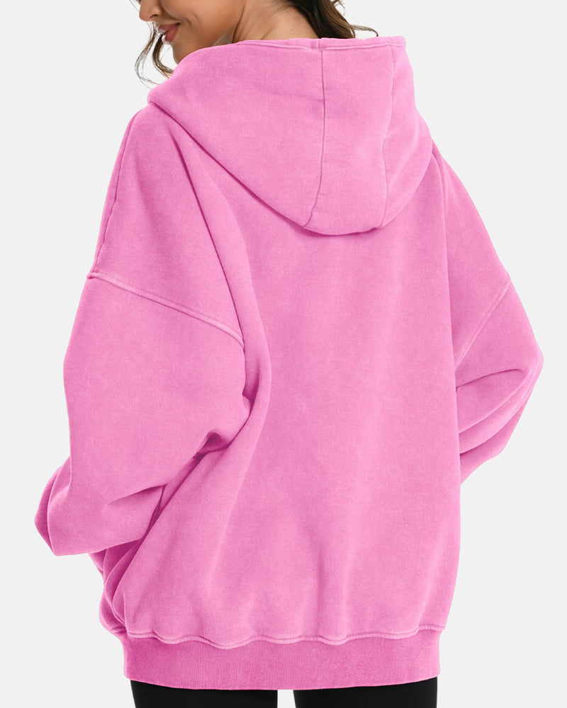 The Cloud Unisex Acid-Wash Zip-Up Hoodie