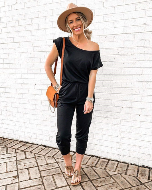 2025 Women's Summer Off-Shoulder Jumpsuit