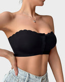 Strapless Front-Closure Bandeau Bra-Get Free Shoulder Straps with Purchase