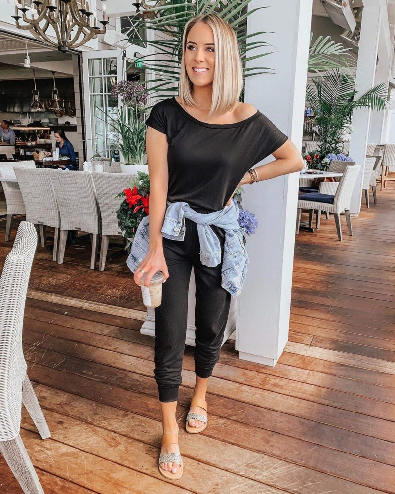 2025 Women's Summer Off-Shoulder Jumpsuit