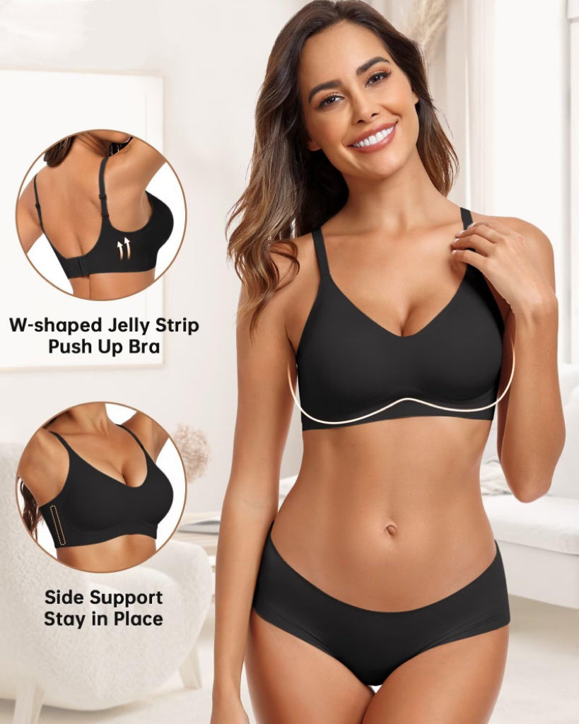 Seamless Wireless Push Up Bra Soft Full Coverage Bralette