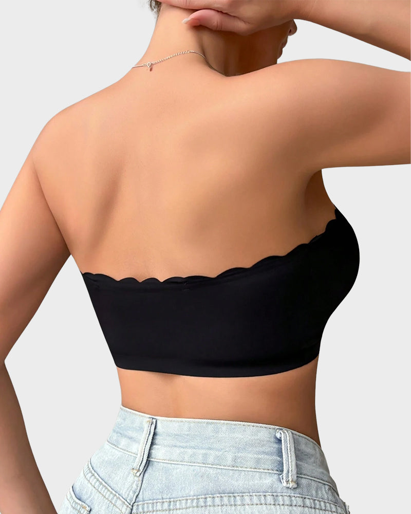 Strapless Front-Closure Bandeau Bra-Get Free Shoulder Straps with Purchase