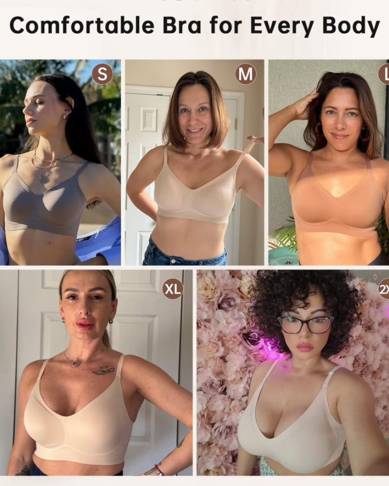 Seamless Wireless Push Up Bra Soft Full Coverage Bralette