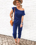 2025 Women's Summer Off-Shoulder Jumpsuit