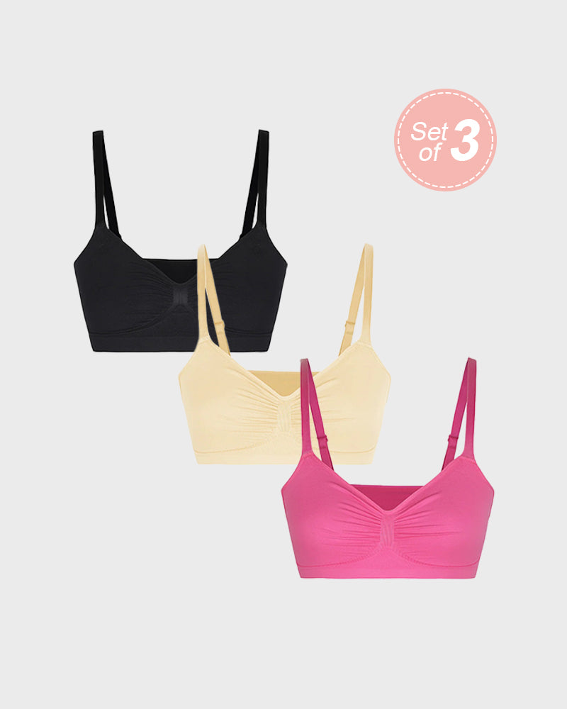 Full Coverage Seamless Natural Lift Bra-3 Pack