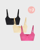 Full Coverage Seamless Natural Lift Bra-3 Pack