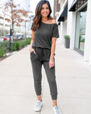 2025 Women's Summer Off-Shoulder Jumpsuit